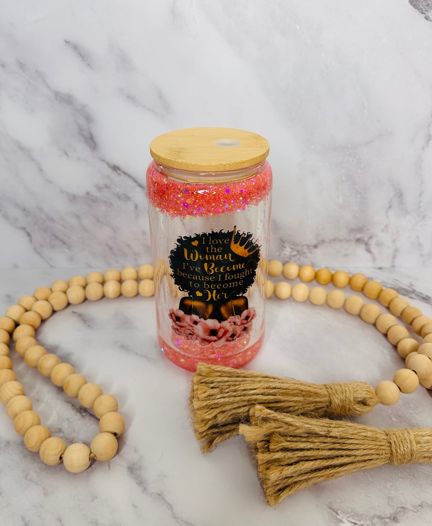 Powerful Woman Snow Globe Tumbler